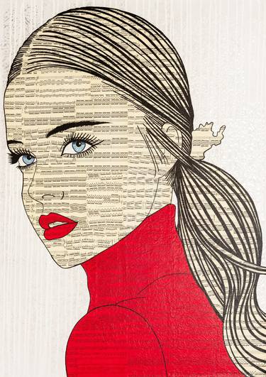 Print of Pop Art Portrait Paintings by Martina Niederhauser-Landtwing