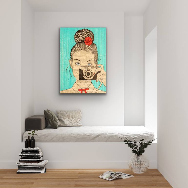 Original Pop Art People Collage by Martina Niederhauser-Landtwing