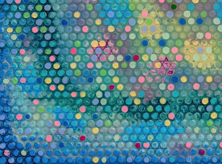 Original Abstract Patterns Painting by Martina Niederhauser-Landtwing
