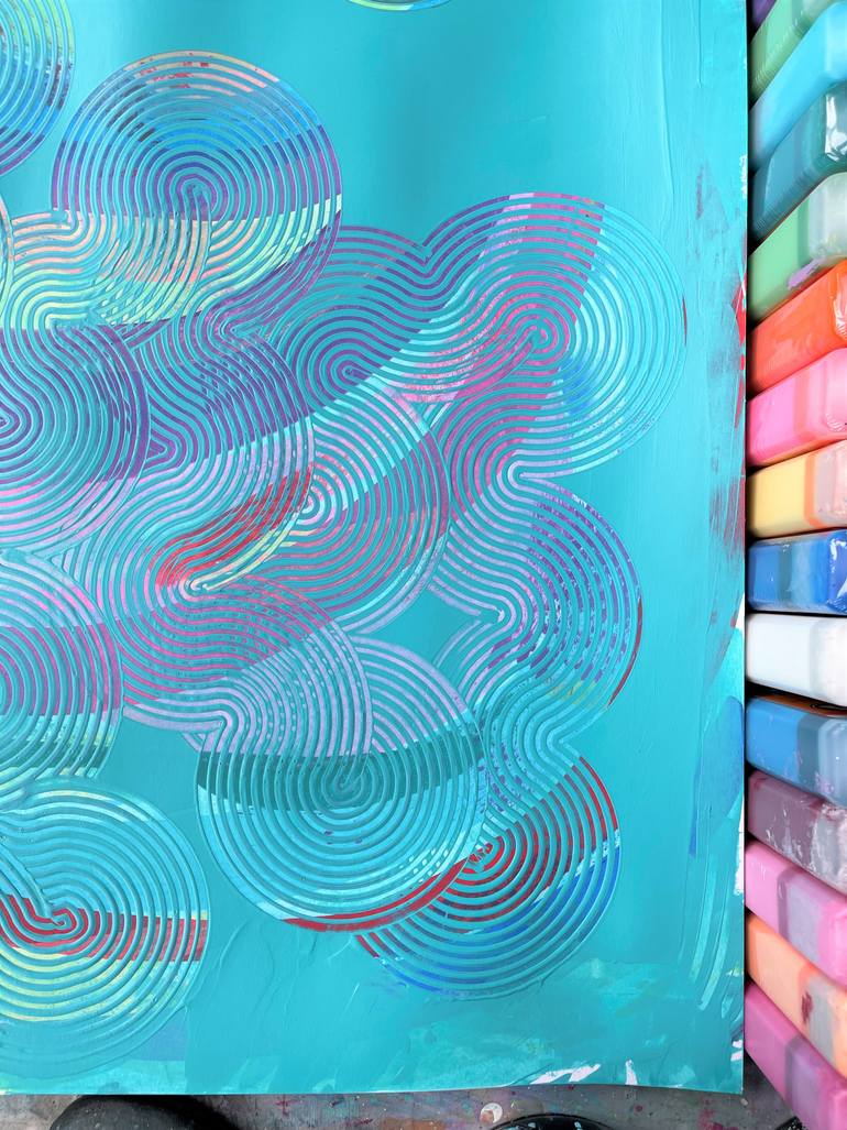 Original Abstract Patterns Painting by Martina Niederhauser-Landtwing