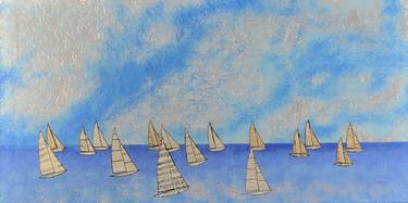 Original Figurative Sailboat Paintings by Martina Niederhauser-Landtwing
