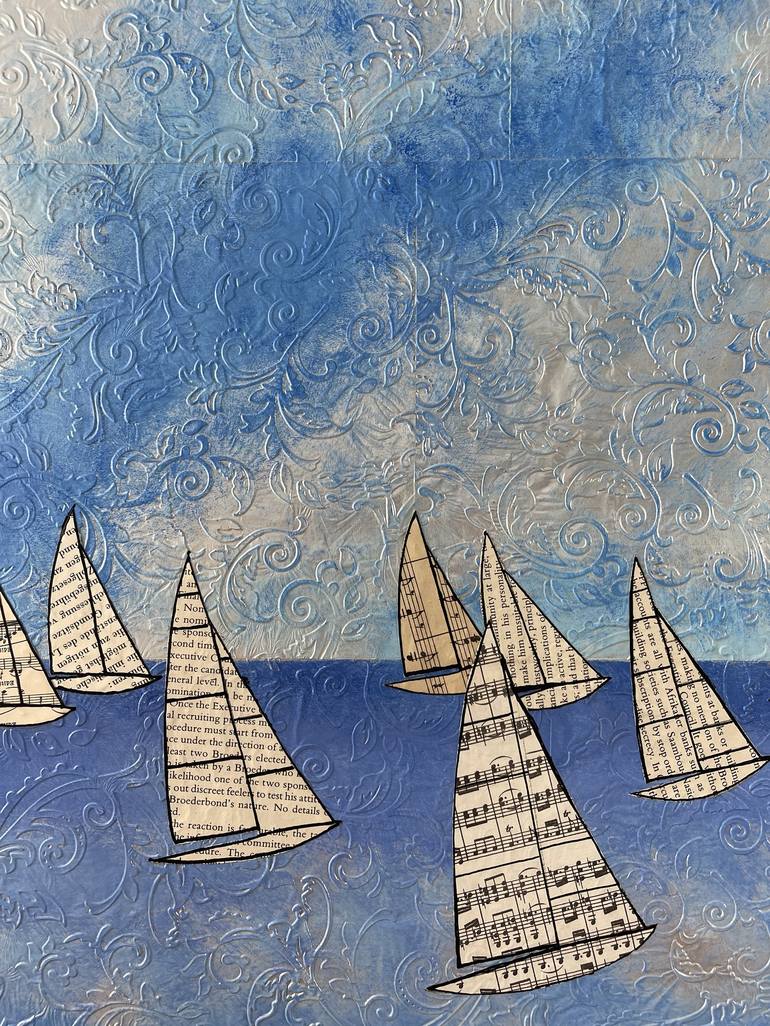 Original Sailboat Painting by Martina Niederhauser-Landtwing