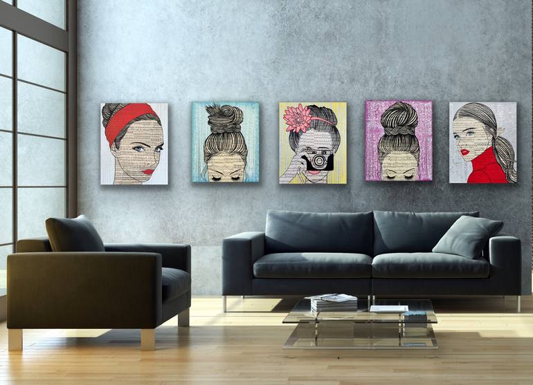 Original Figurative People Painting by Martina Niederhauser-Landtwing