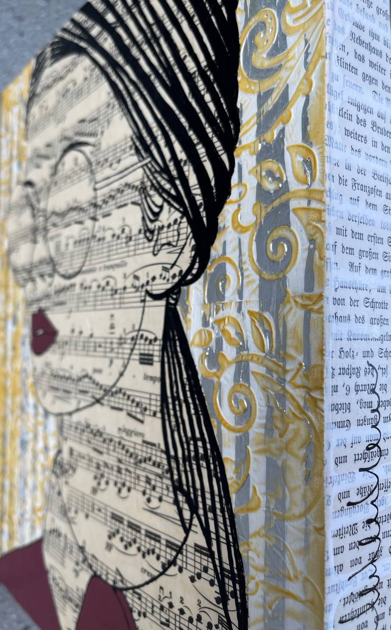 Original Expressionism People Painting by Martina Niederhauser-Landtwing