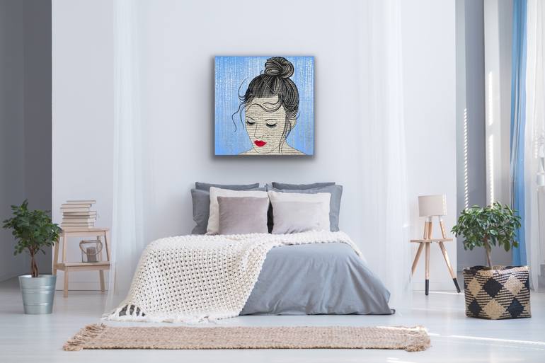 Original Pop Art People Painting by Martina Niederhauser-Landtwing