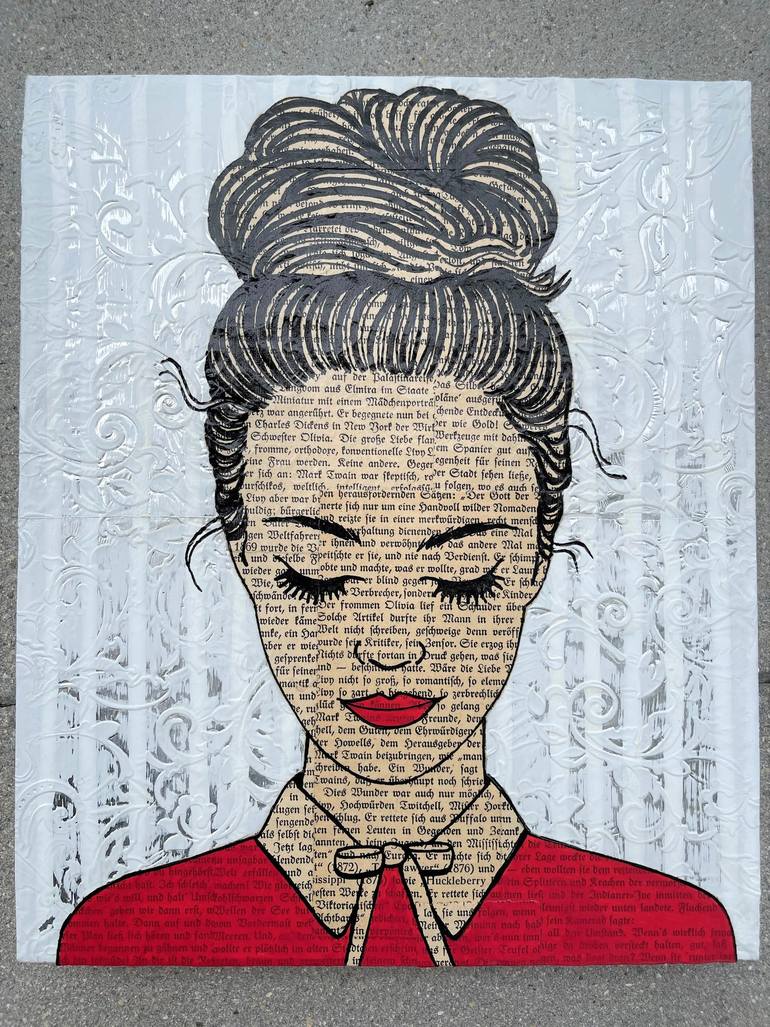 Original Expressionism People Painting by Martina Niederhauser-Landtwing