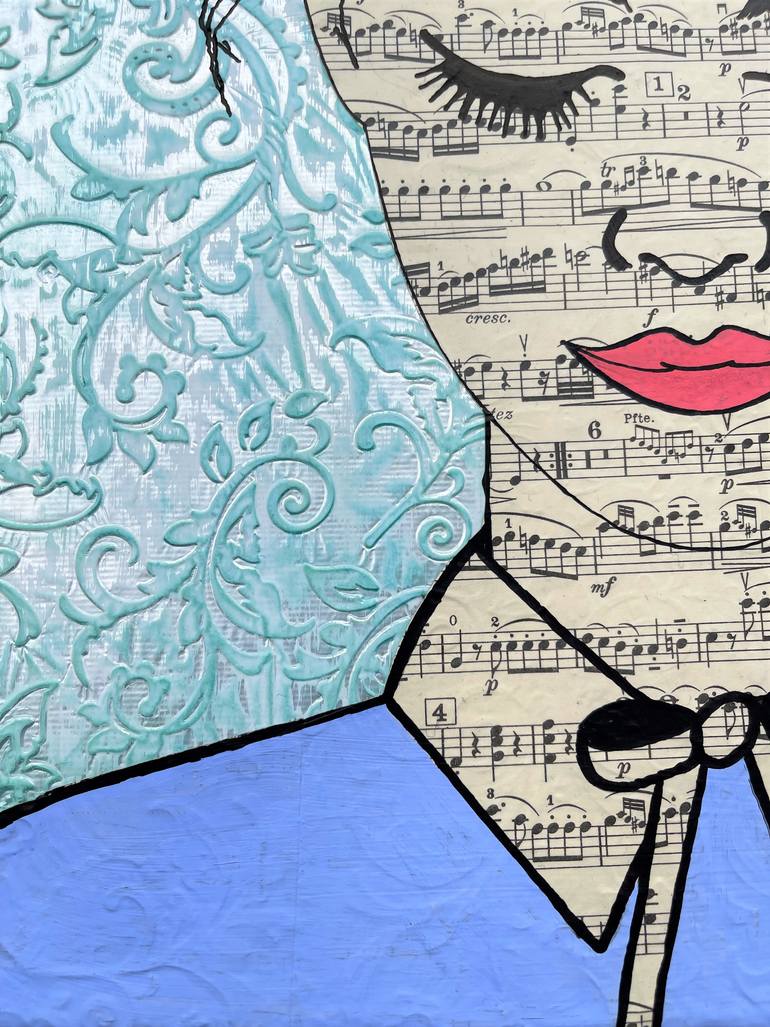 Original Pop Art People Painting by Martina Niederhauser-Landtwing