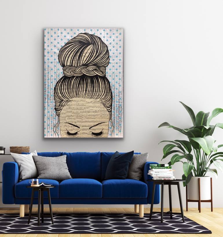 Original Pop Art People Painting by Martina Niederhauser-Landtwing