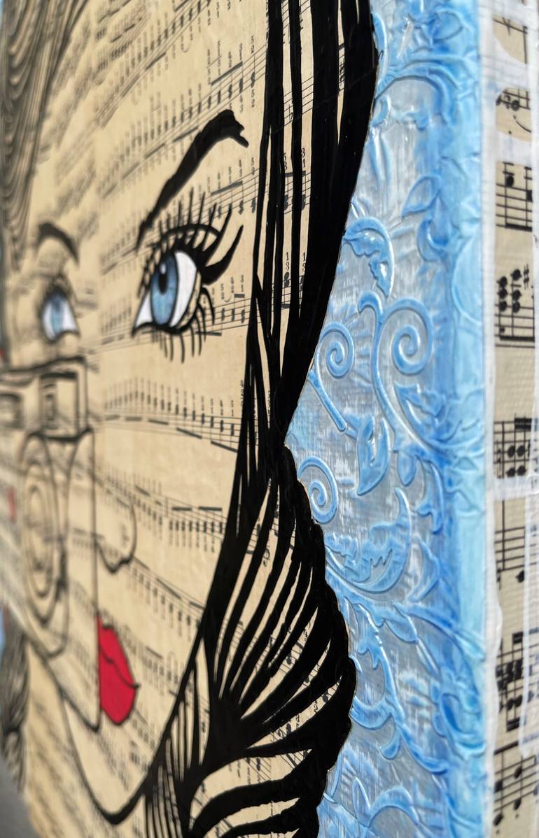 Original Pop Art People Painting by Martina Niederhauser-Landtwing