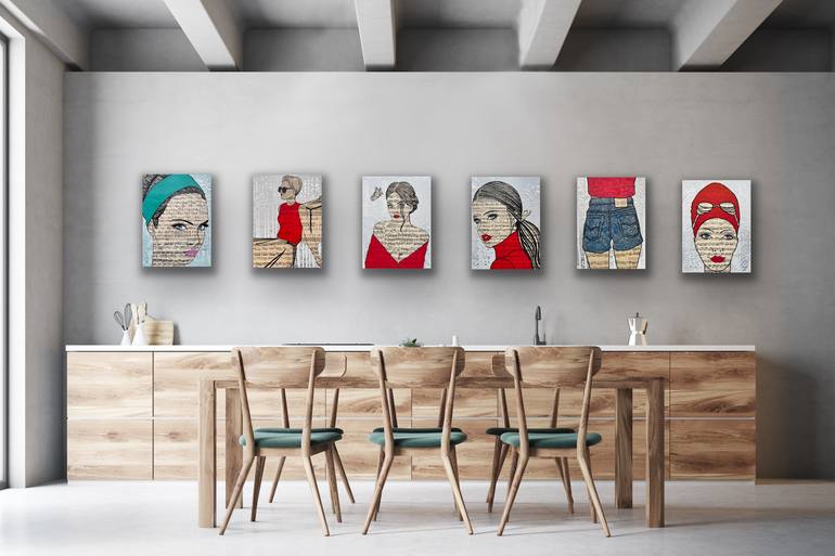 Original Portraiture People Painting by Martina Niederhauser-Landtwing