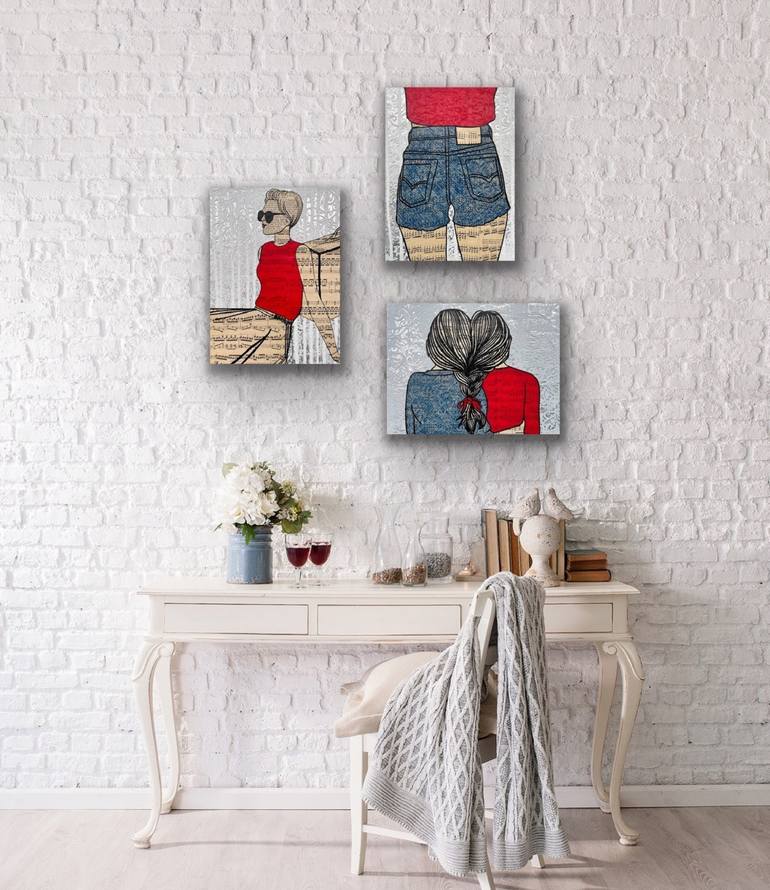 Original Figurative Women Painting by Martina Niederhauser-Landtwing