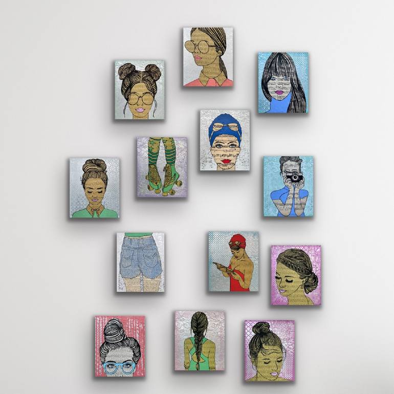 Original Art Deco Sports Painting by Martina Niederhauser-Landtwing