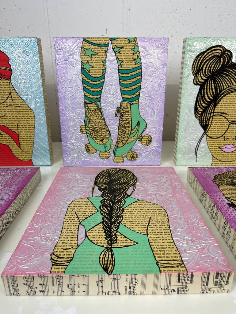 Original Art Deco Sports Painting by Martina Niederhauser-Landtwing