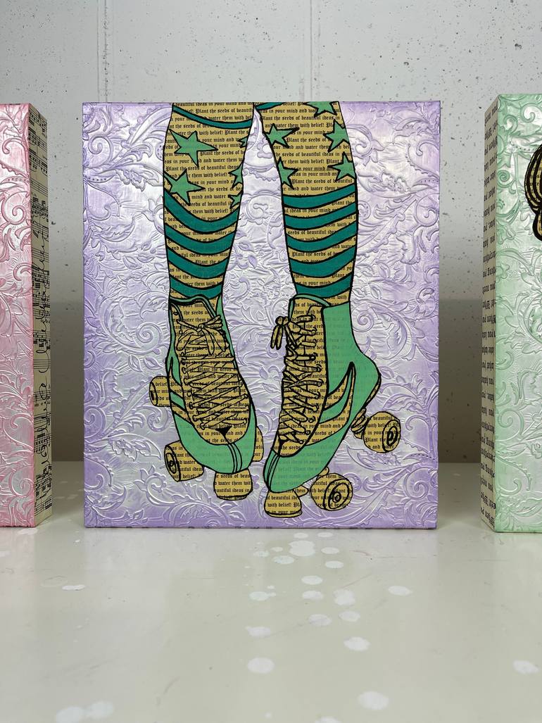 Original Art Deco Sports Painting by Martina Niederhauser-Landtwing