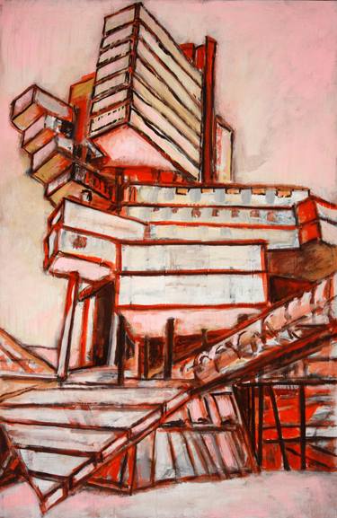 Original Illustration Architecture Paintings by Ahmed Borai