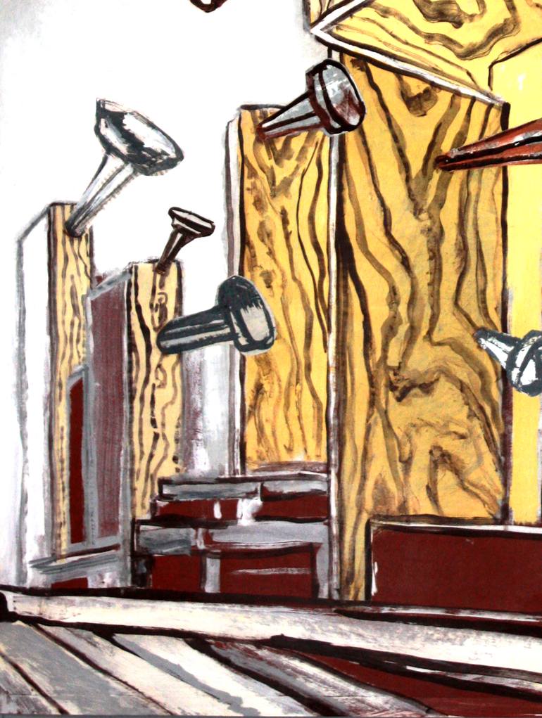 Original Illustration Architecture Painting by Ahmed Borai