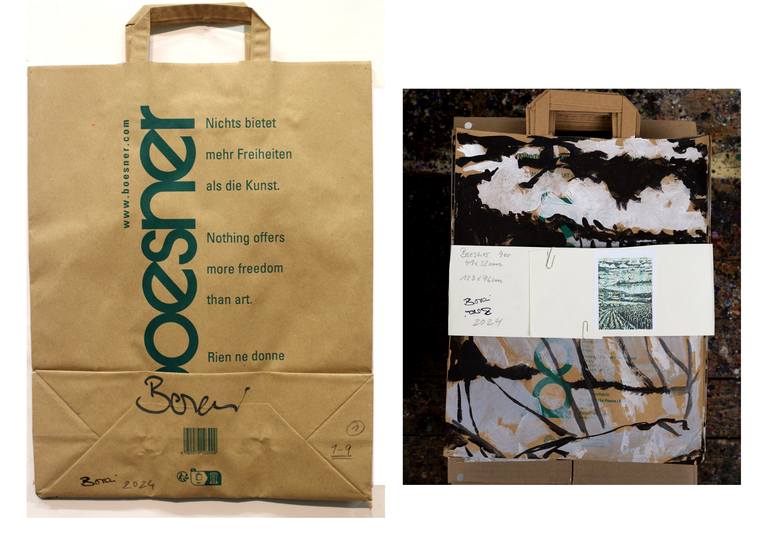 Original Black & White Landscape Mixed Media by Ahmed Borai