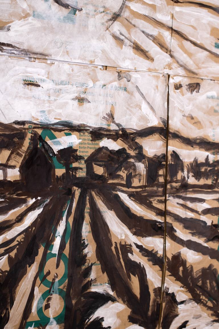 Original Black & White Landscape Mixed Media by Ahmed Borai