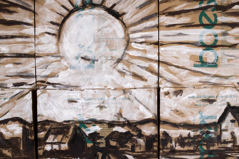 Original Black & White Landscape Mixed Media by Ahmed Borai