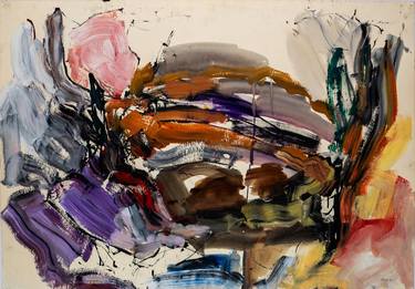 Original Abstract Expressionism Landscape Paintings by Ahmed Borai