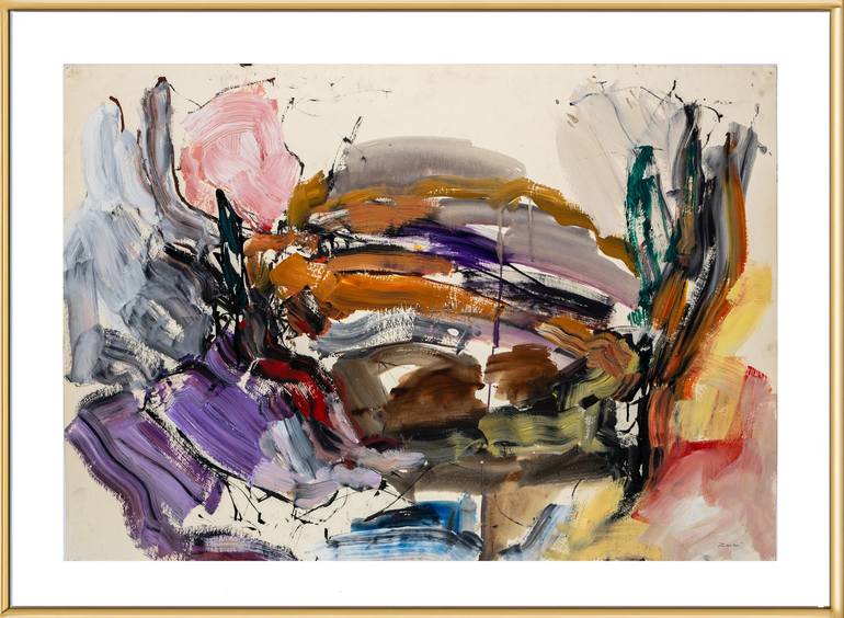 Original Abstract Expressionism Landscape Painting by Ahmed Borai