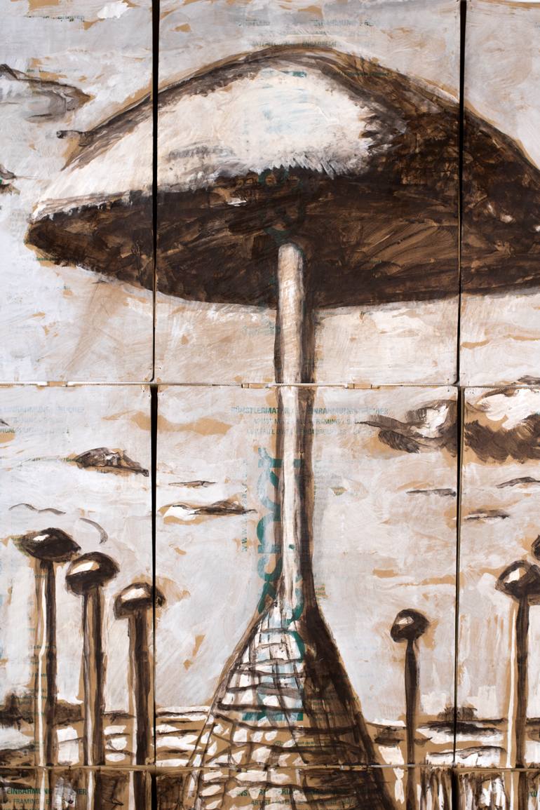 Original Black & White Landscape Mixed Media by Ahmed Borai