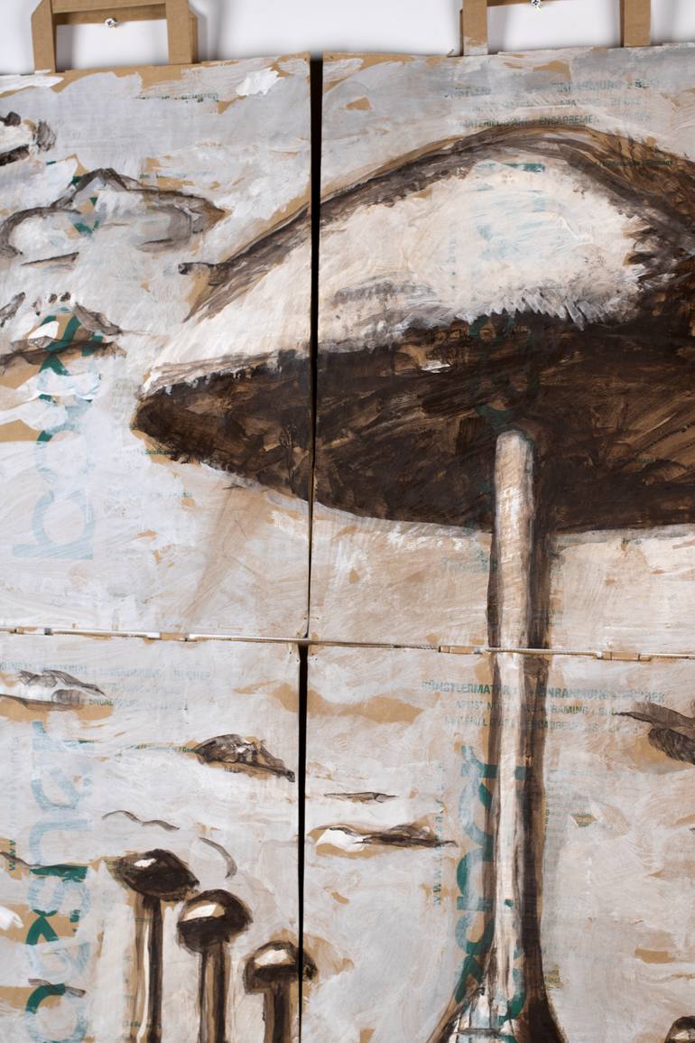 Original Black & White Landscape Mixed Media by Ahmed Borai