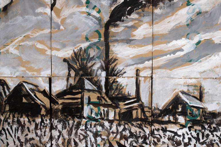 Original Black & White Landscape Mixed Media by Ahmed Borai