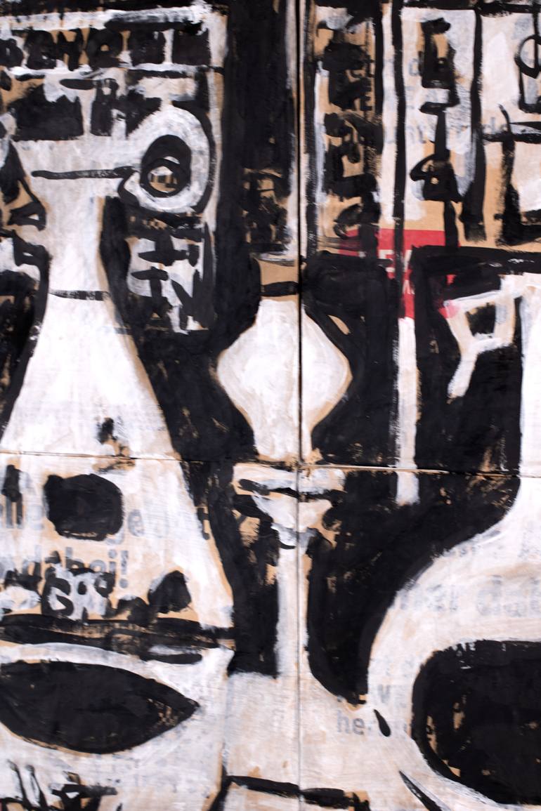 Original Black & White Science/Technology Mixed Media by Ahmed Borai