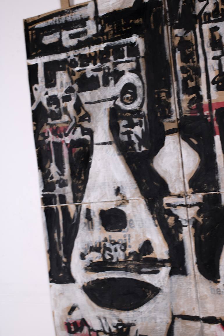 Original Black & White Science/Technology Mixed Media by Ahmed Borai