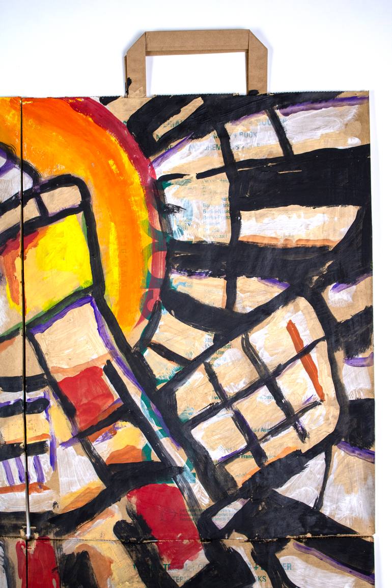 Original Black & White Science/Technology Mixed Media by Ahmed Borai