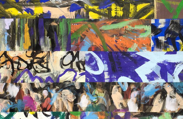 Original Abstract Expressionism Abstract Painting by Ahmed Borai