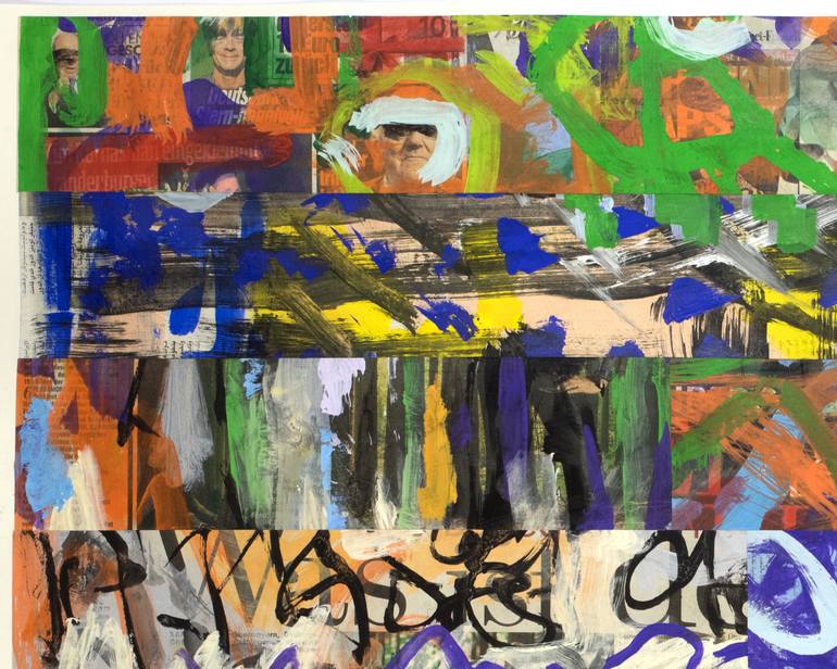 Original Abstract Expressionism Abstract Painting by Ahmed Borai