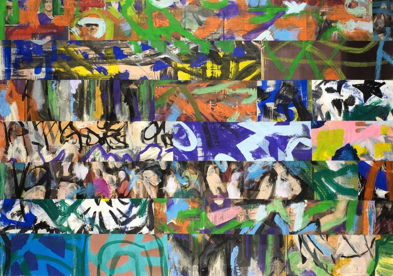 Original Abstract Expressionism Abstract Painting by Ahmed Borai