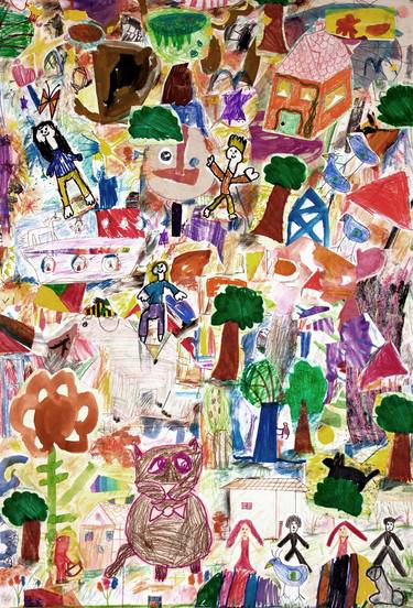 Original Abstract Expressionism Abstract Mixed Media by Ahmed Borai