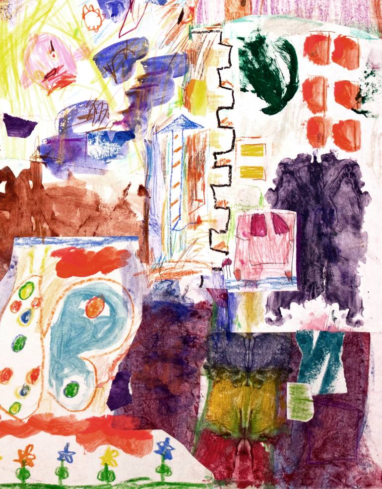 Original Abstract Expressionism Abstract Mixed Media by Ahmed Borai