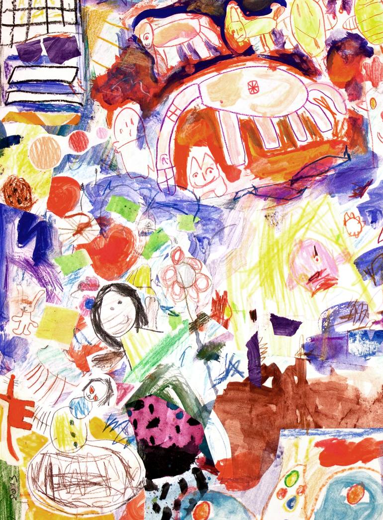 Original Abstract Expressionism Abstract Mixed Media by Ahmed Borai