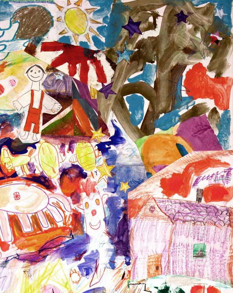 Original Abstract Expressionism Abstract Mixed Media by Ahmed Borai