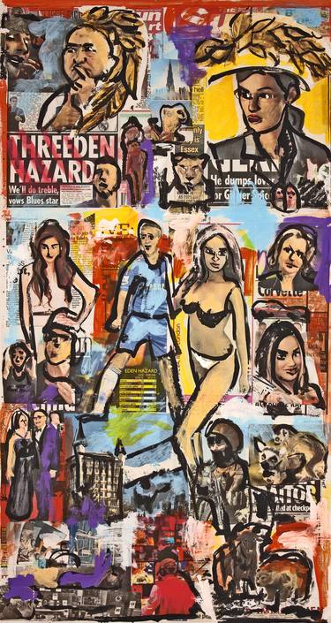 Original Pop Art People Collage by Ahmed Borai