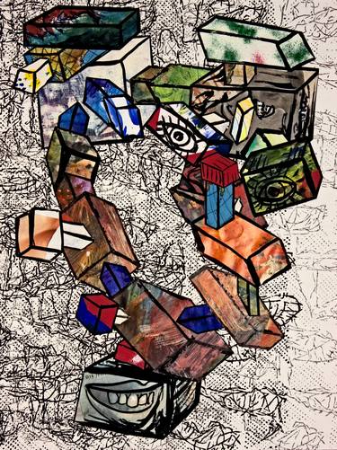 Original Surrealism Abstract Collage by Ahmed Borai