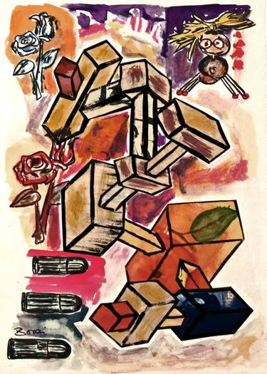 Print of Abstract Cartoon Collage by Ahmed Borai
