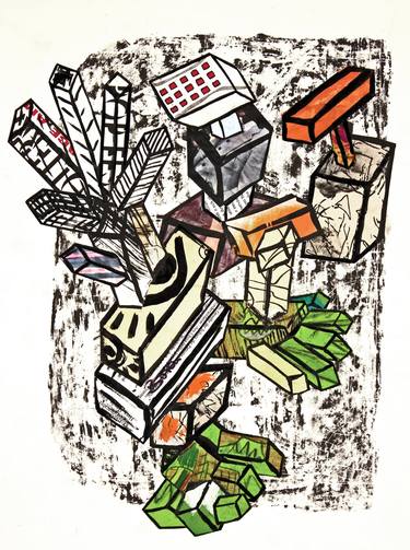 Print of Cubism Abstract Collage by Ahmed Borai