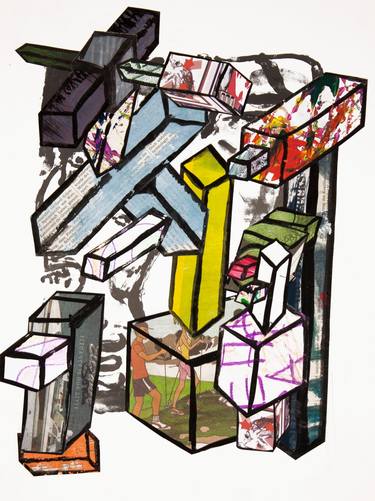 Original Graffiti Collage by Ahmed Borai