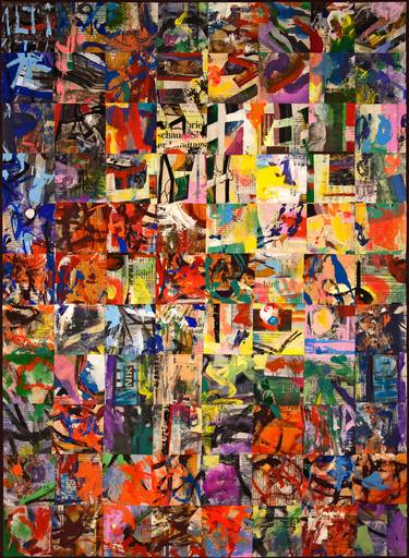 Original Abstract Expressionism Abstract Collage by Ahmed Borai