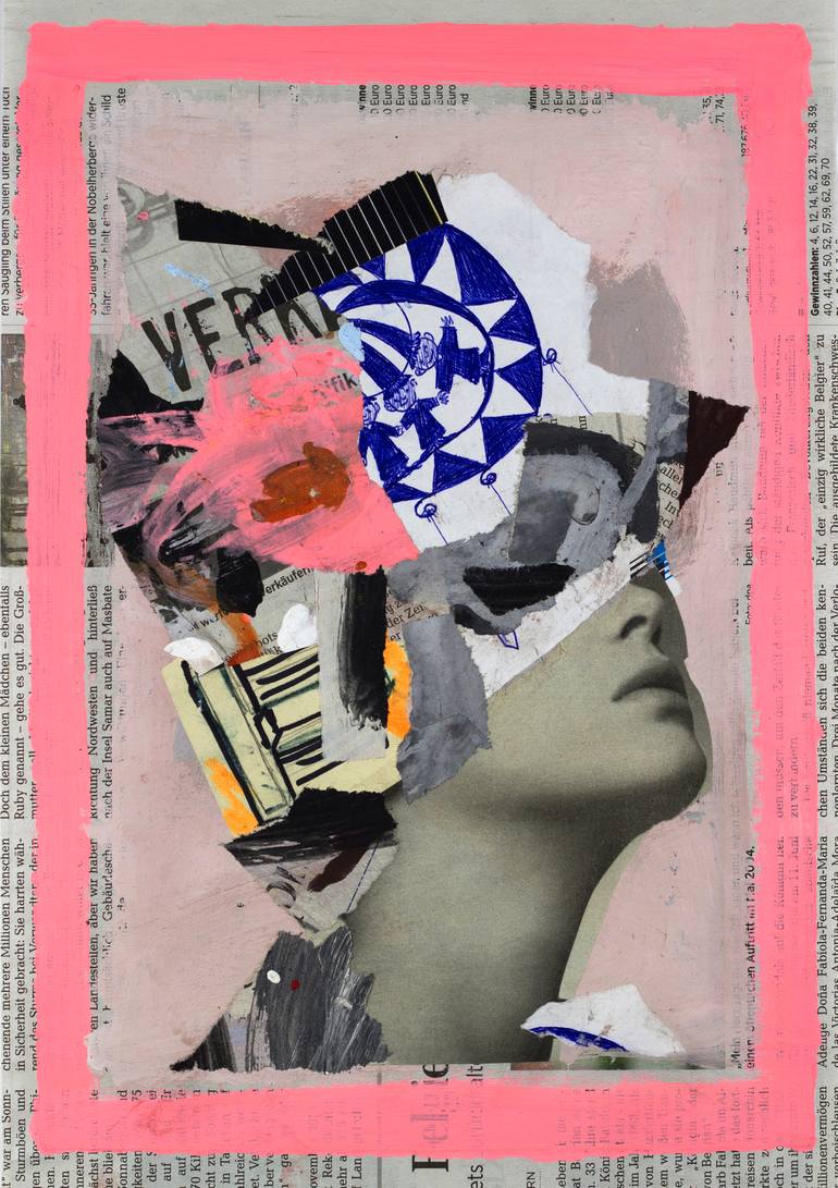 Diva Thinking Forward Collage By Ahmed Borai Saatchi Art