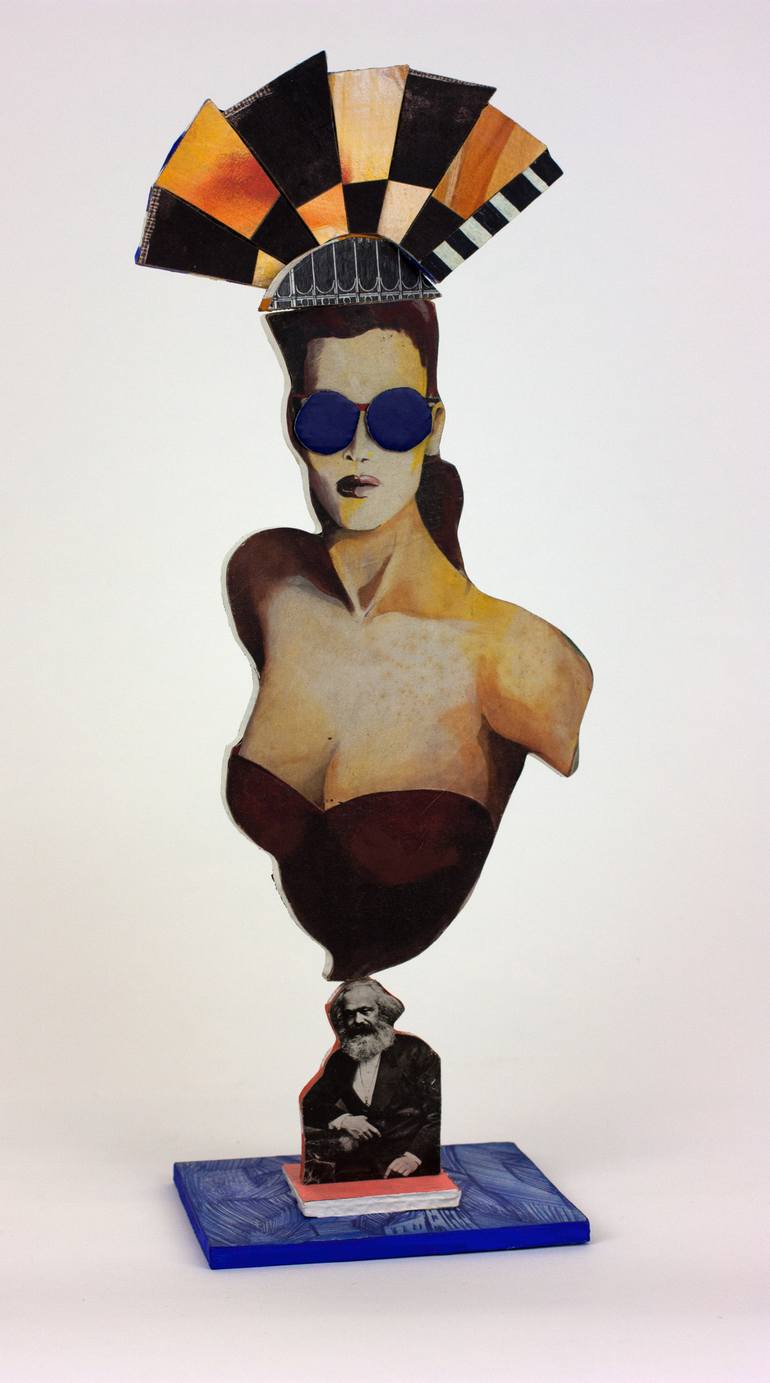 Original Dada Men Sculpture by Ahmed Borai