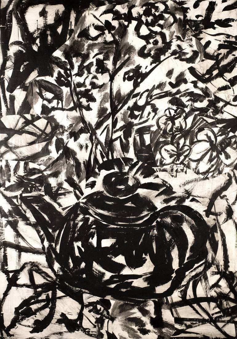 Original Expressionism Still Life Collage by Ahmed Borai