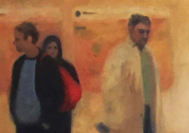Original Impressionism People Painting by Cheryl de los Reyes Cruz
