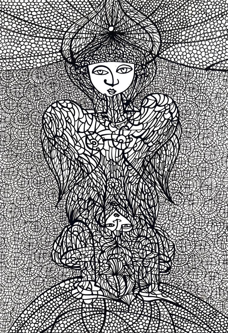 Corona-Guardian-Angel (Corona-Schutzengel) Drawing by Ira Repey ...