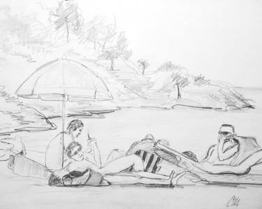 Original Figurative People Drawing by Chris Ui